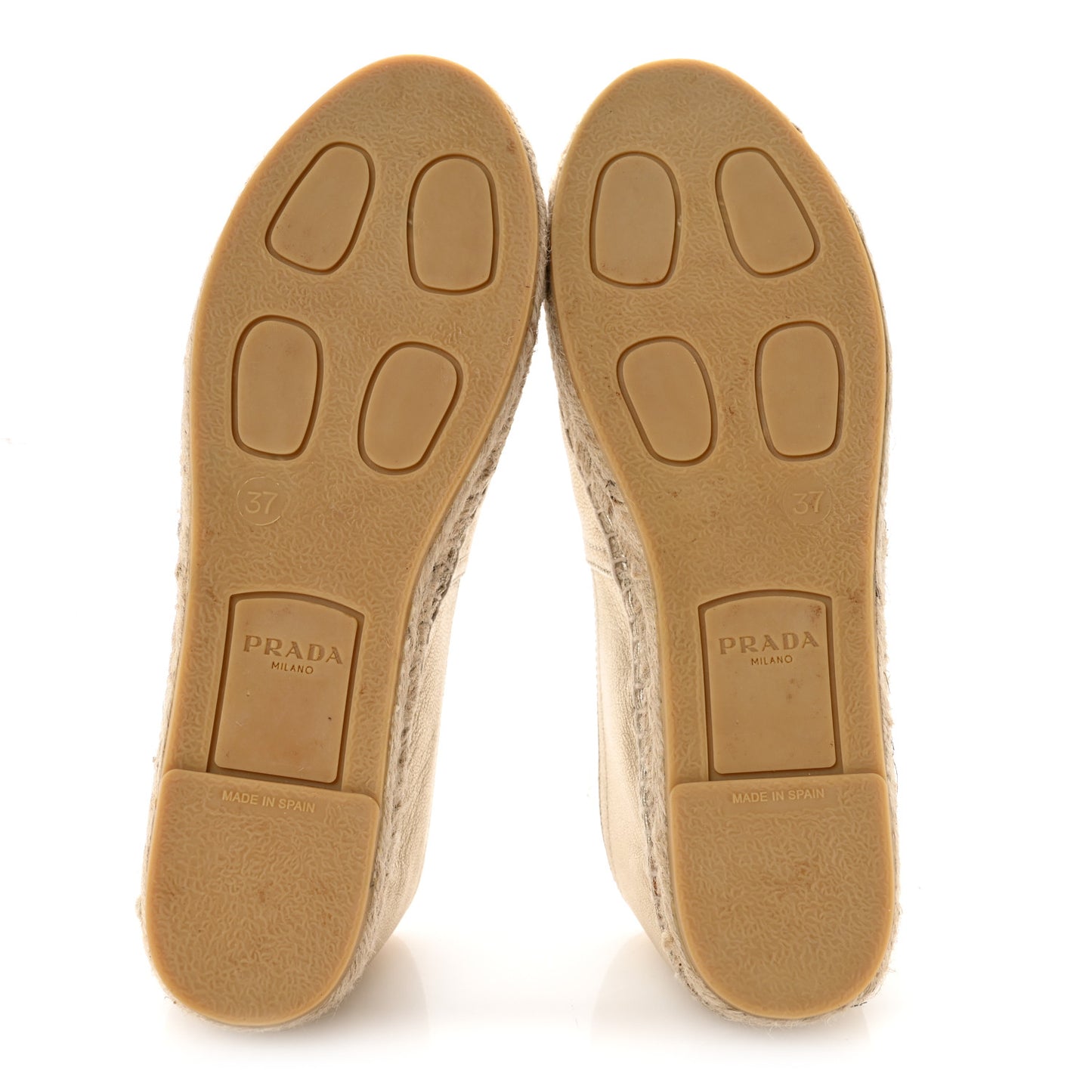 Metallic Nappa Embroidered Logo 20mm Espadrilles 37 Platino