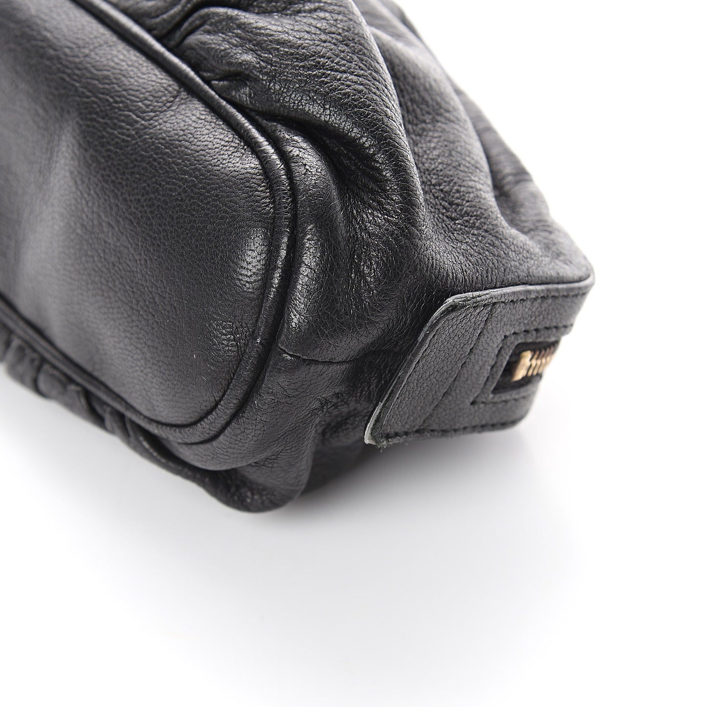 Deerskin Medium Bamboo Cosmetic Case Black