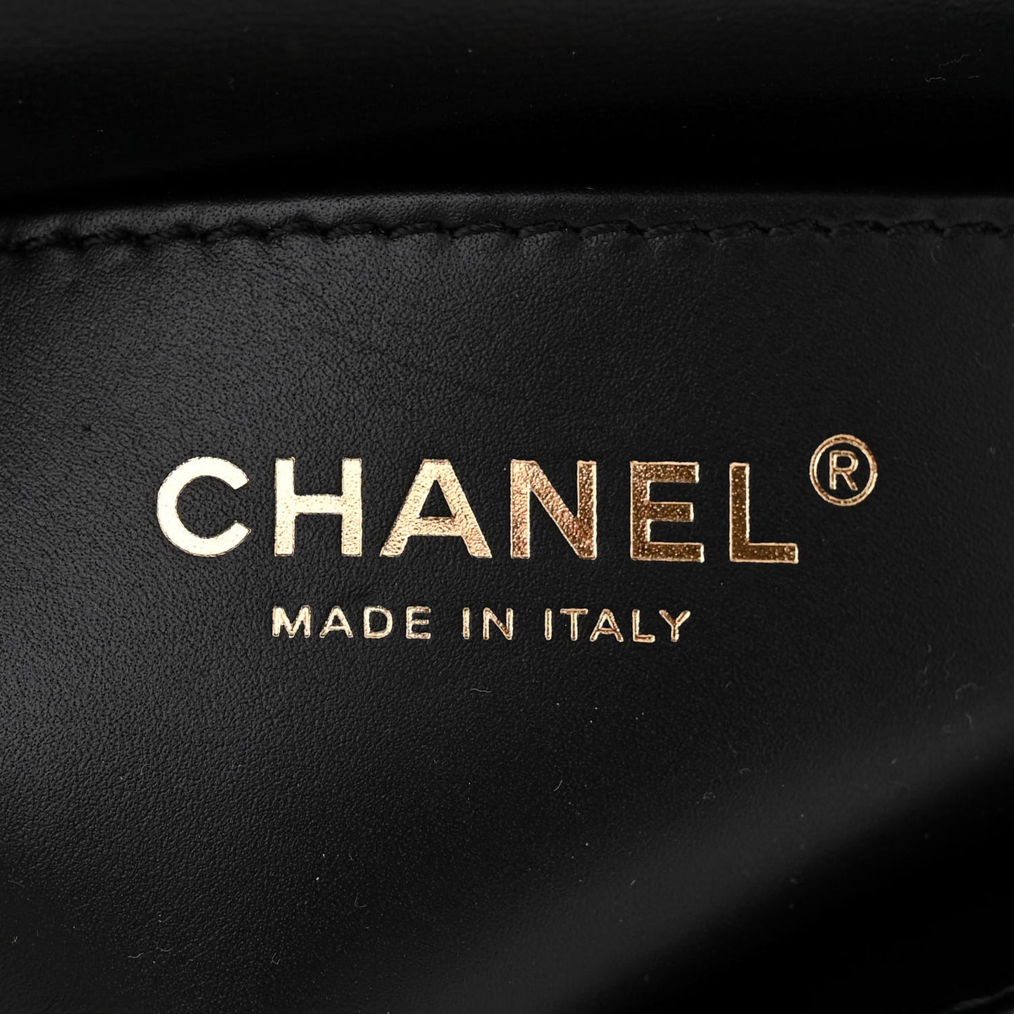 Lambskin Quilted Enamel Chain Logo Mini Flap Black