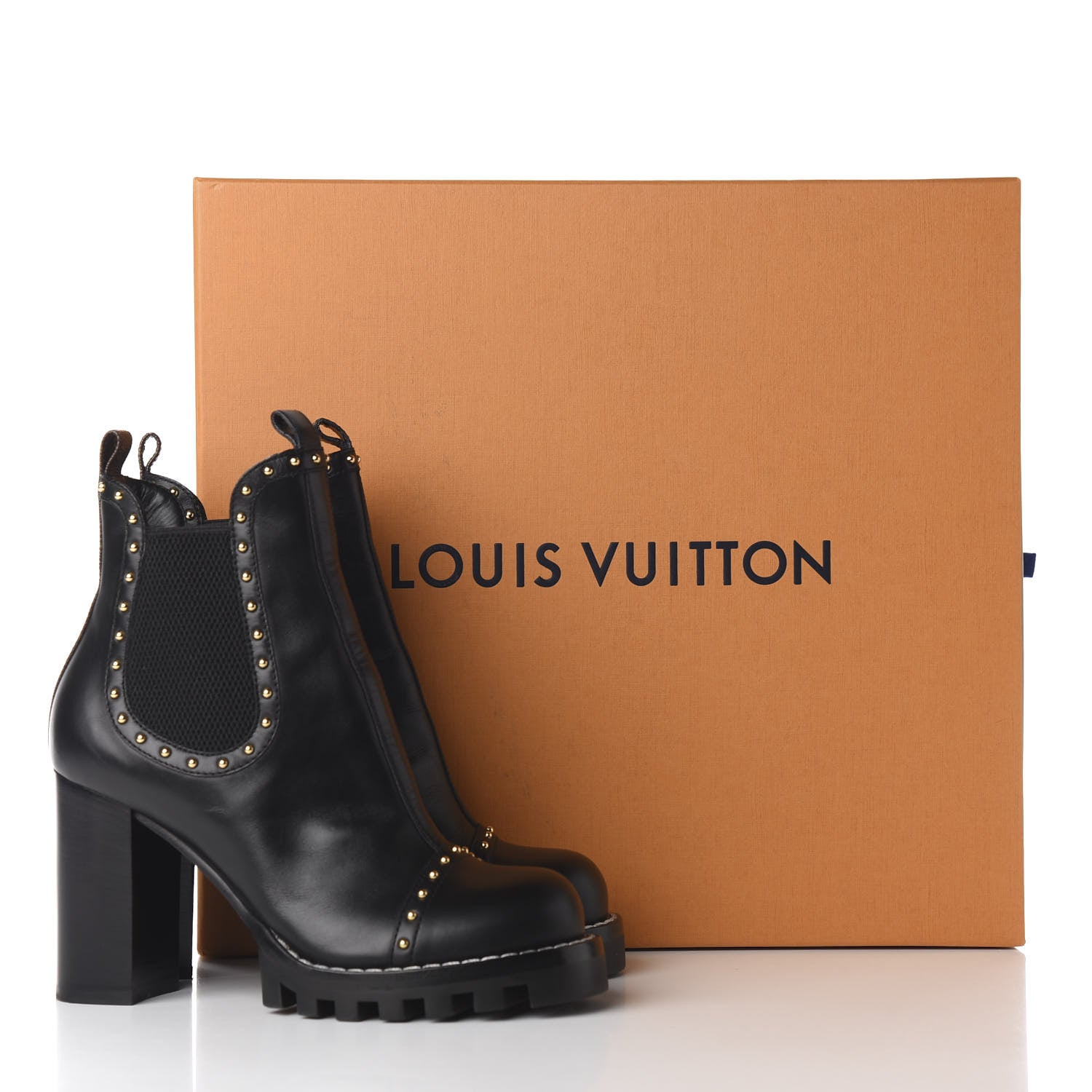 Louis Vuitton Calfskin Rockabilly Chelsea Ankle Boots 38 Black 10 of 10