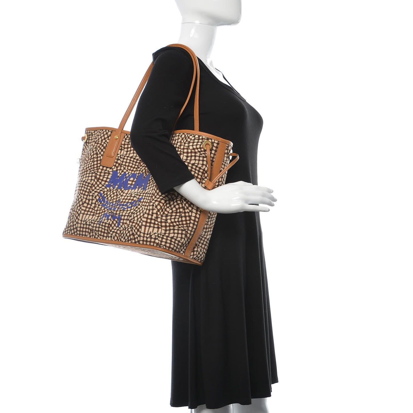 Visetos Medium Liz Reversible Shopper Tote Cognac