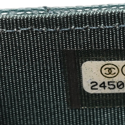 Chanel Caviar Quilted Flap Card Holder Wallet Green 7 of 8