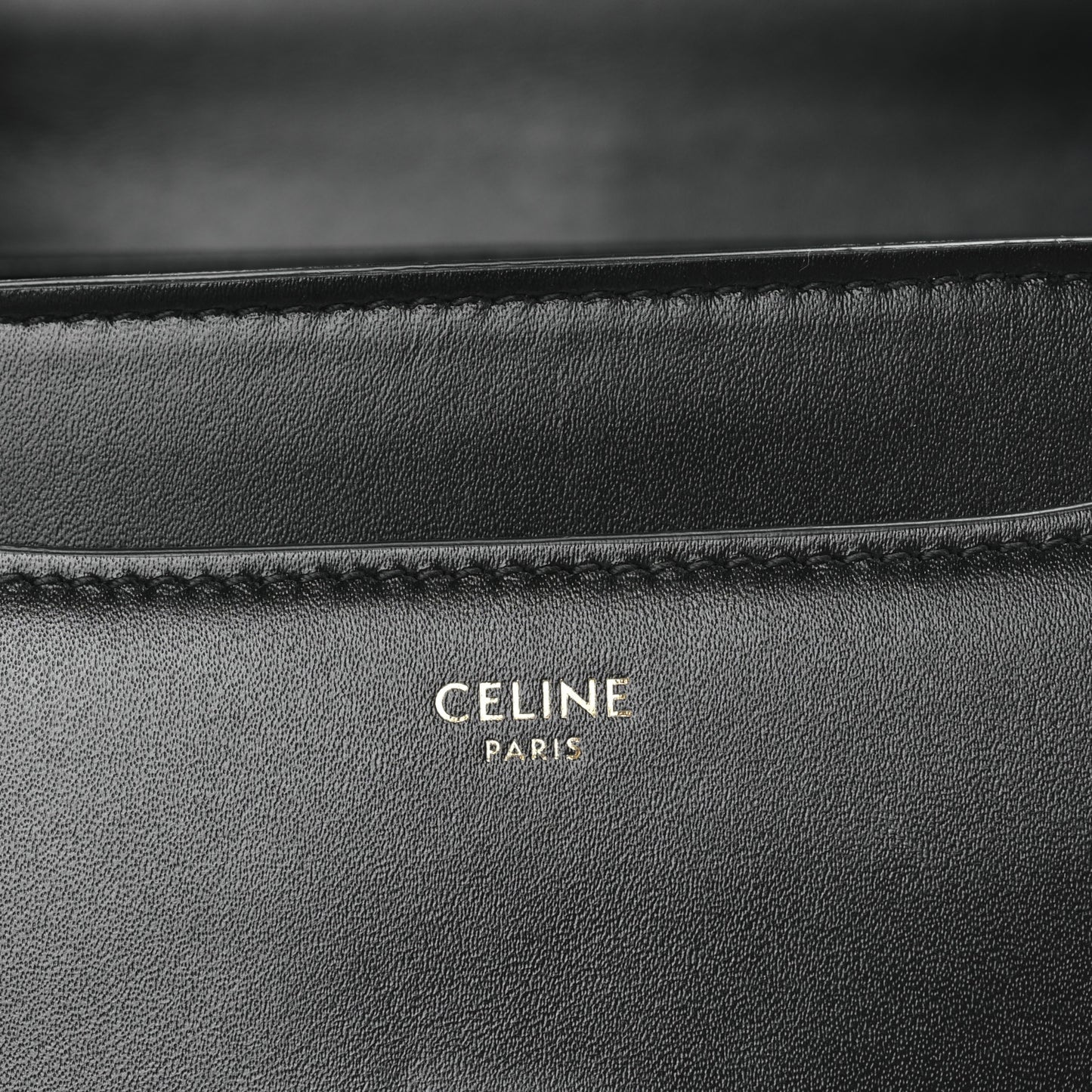 Satinated Calfskin Small 16 Top Handle Bag Black