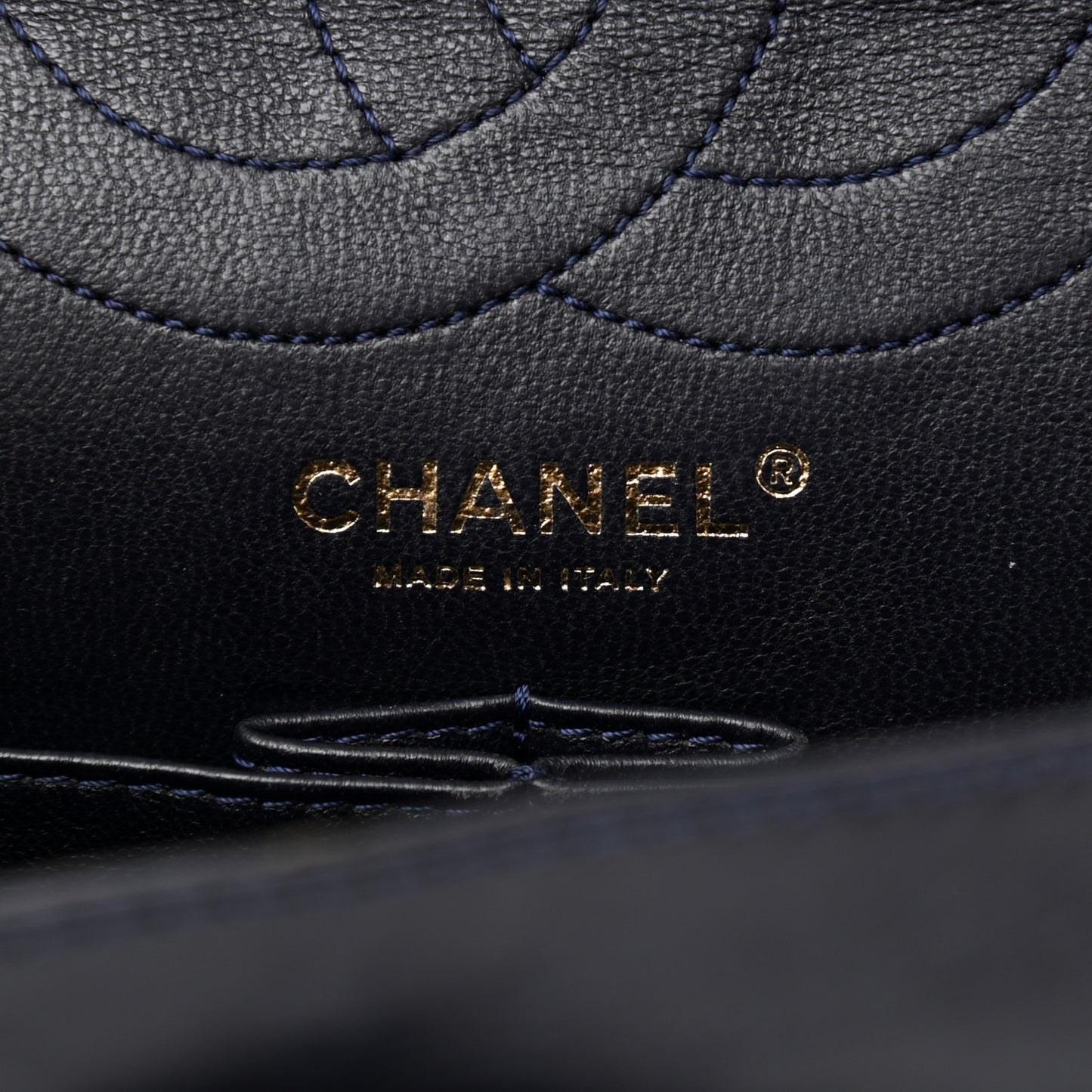 Aged Calfskin Quilted 2.55 Reissue 226 Flap Navy Blue