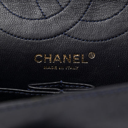 Chanel Aged Calfskin Quilted 2.55 Reissue 226 Flap Navy Blue 6 of 10