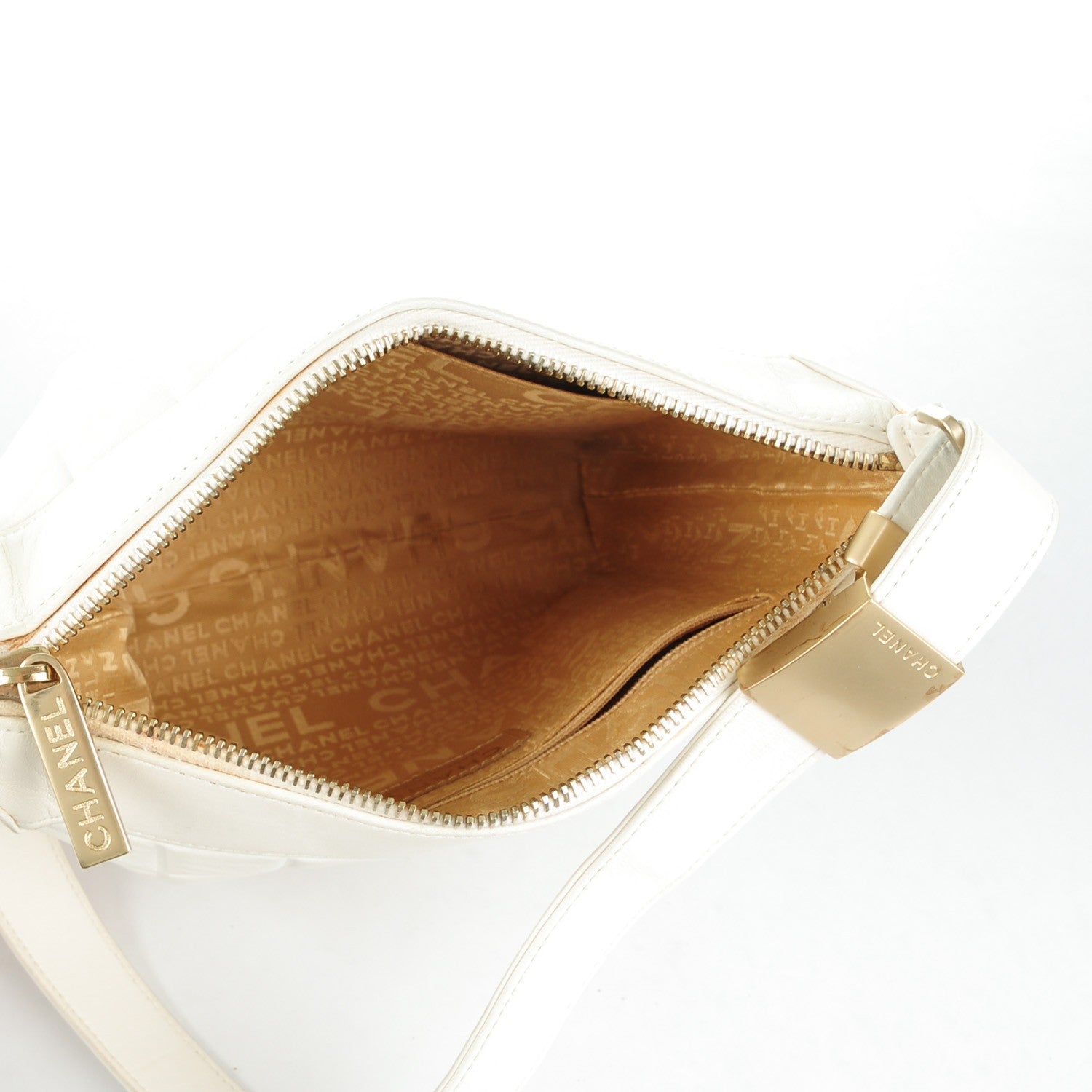 Chanel Lambskin Chocolate Bar Quilted Small Shoulder Bag White 5 of 10