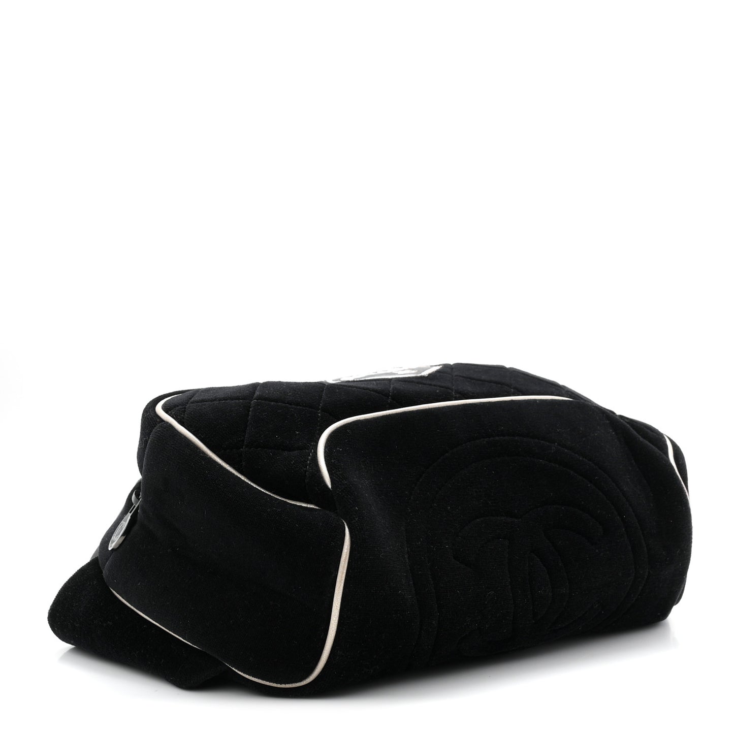 Velvet Quilted Coco Neige Waist Bag Black