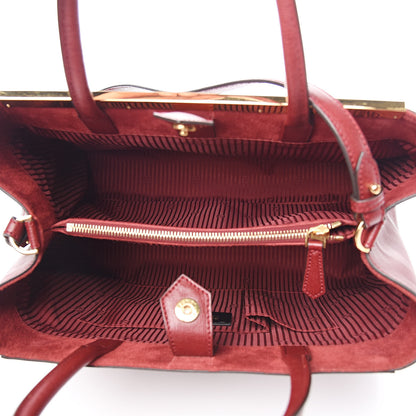 Fendi Vitello Elite Regular 2Jours Tote Rosso Scuro Ciliegia 5 of 9