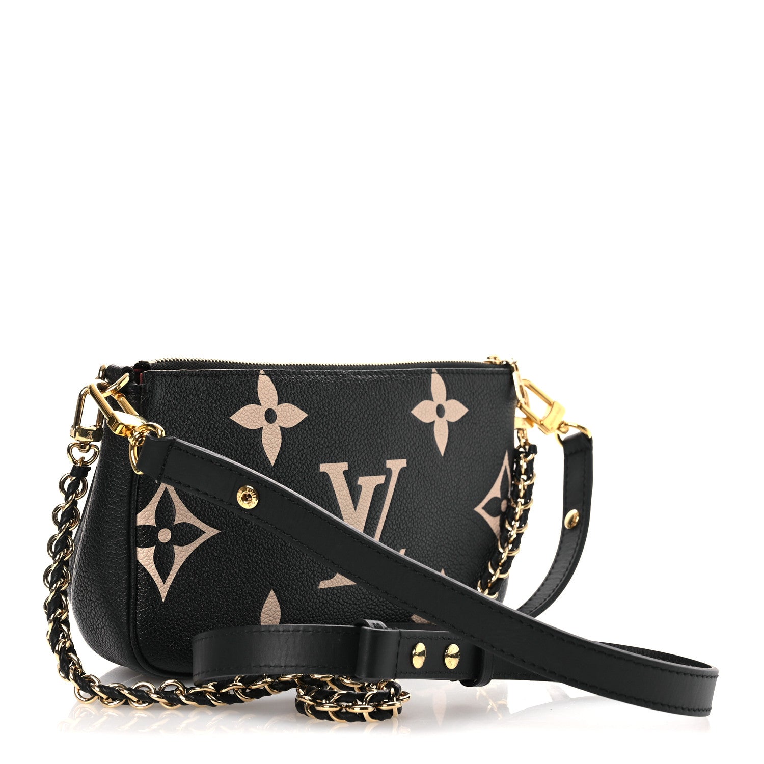 Louis Vuitton Empreinte Monogram Giant Multi Pochette Accessories Black Beige 3 of 9