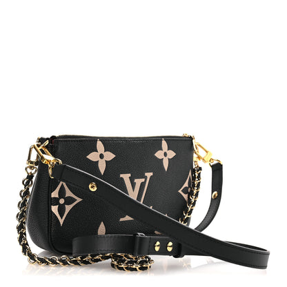 Louis Vuitton Empreinte Monogram Giant Multi Pochette Accessories Black Beige 3 of 9
