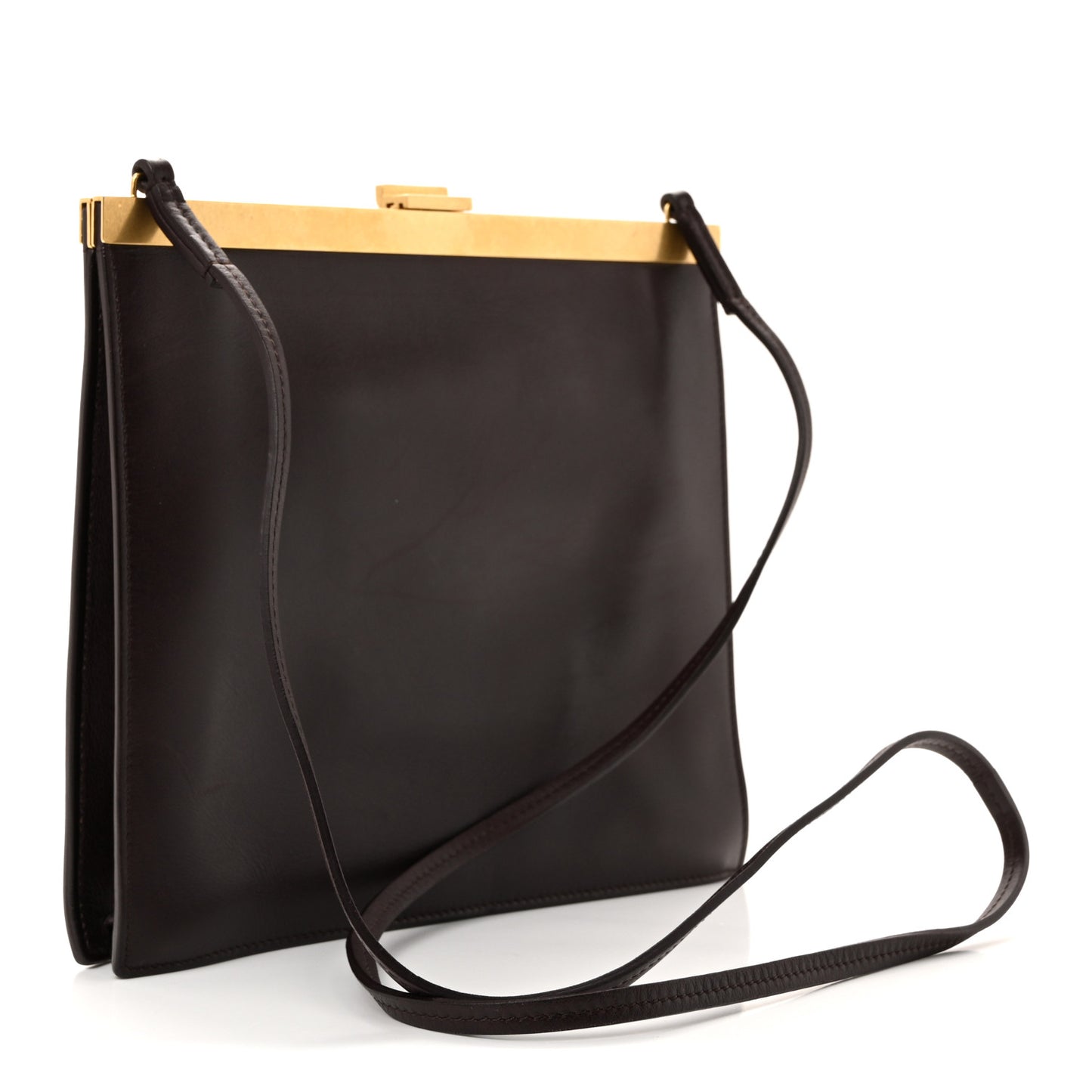 Smooth Calfskin Mini Clasp Bag Bordeaux