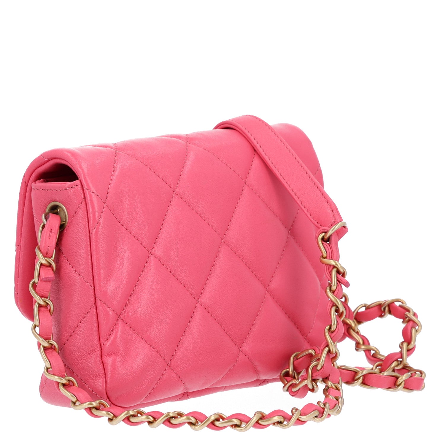 Chanel Lambskin Plexiglass Quilted Coco Love Mini Flap Pink 3 of 10