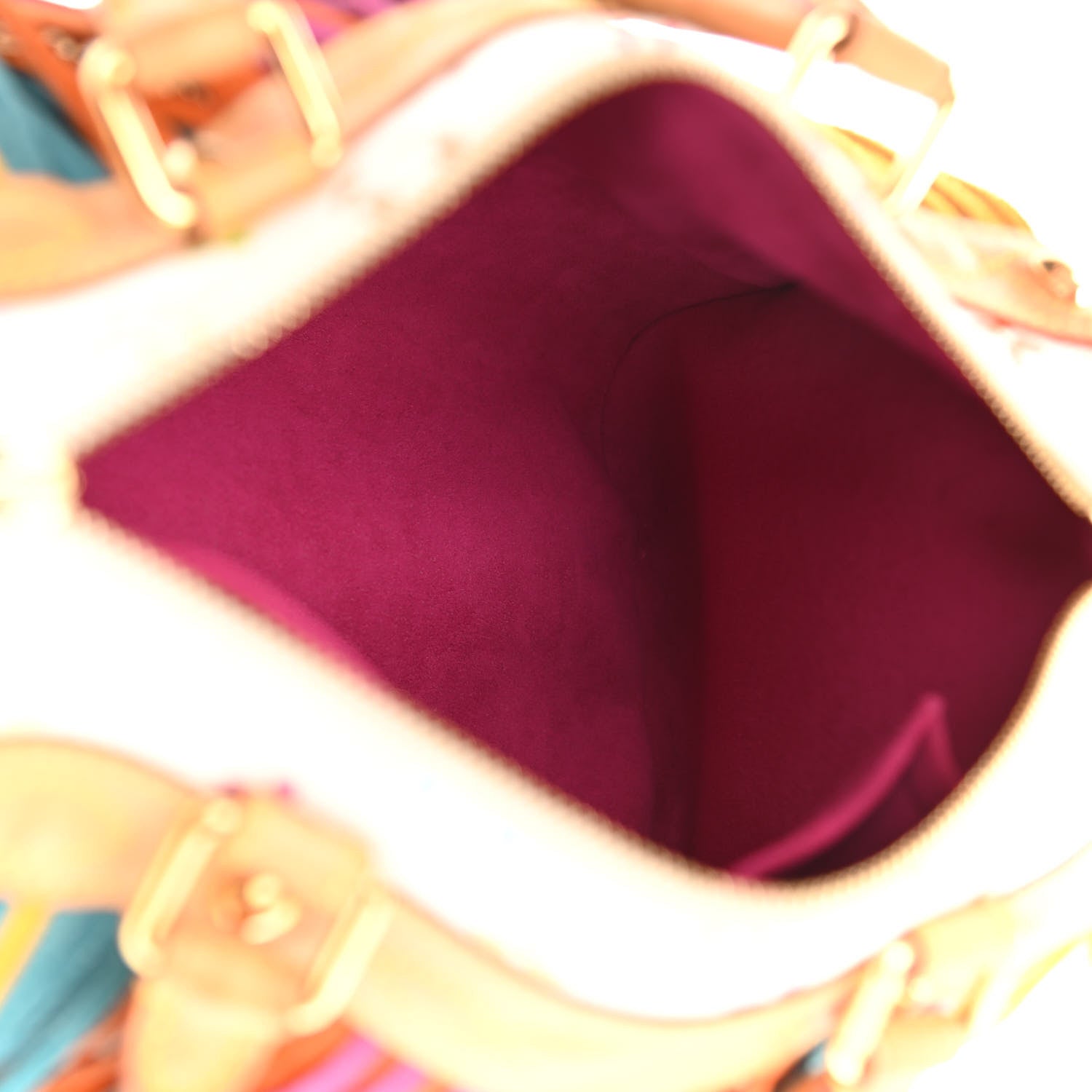 Louis Vuitton Monogram Multicolor Fringe Speedy 25 White 4 of 11