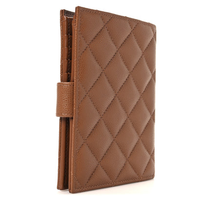 Chanel Caviar Quilted Passport Holder Camel 3 of 8