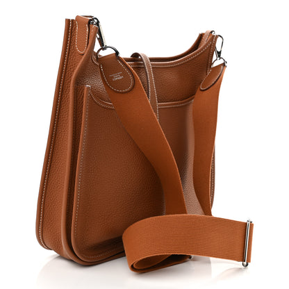Hermes Taurillon Clemence Evelyne III PM Gold 3 of 12