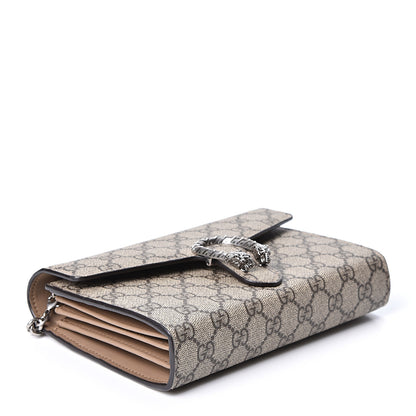 Gucci GG Supreme Monogram Mini Dionysus Chain Wallet Beige Taupe 3 of 10