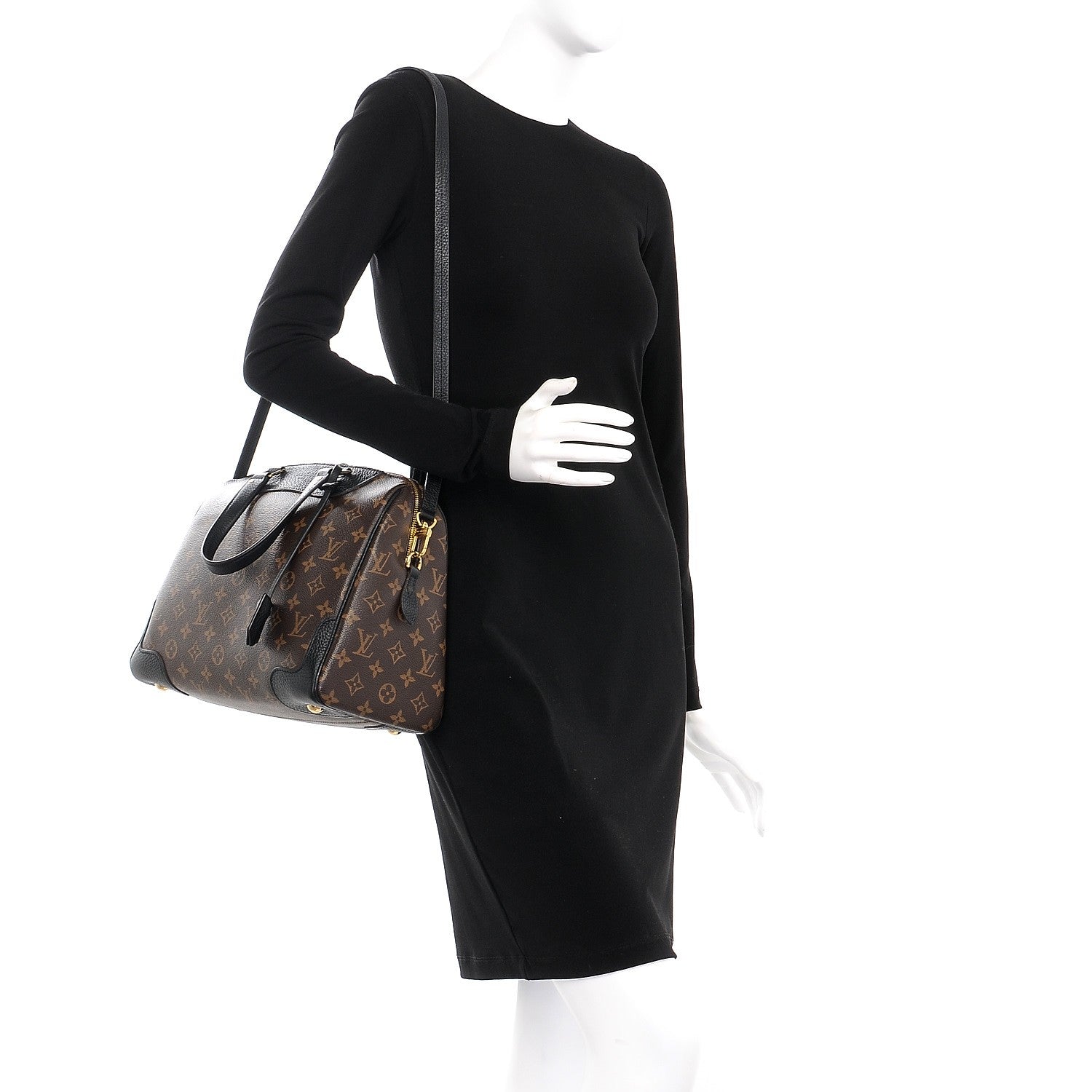 Louis Vuitton Monogram Retiro NM Black 2 of 9