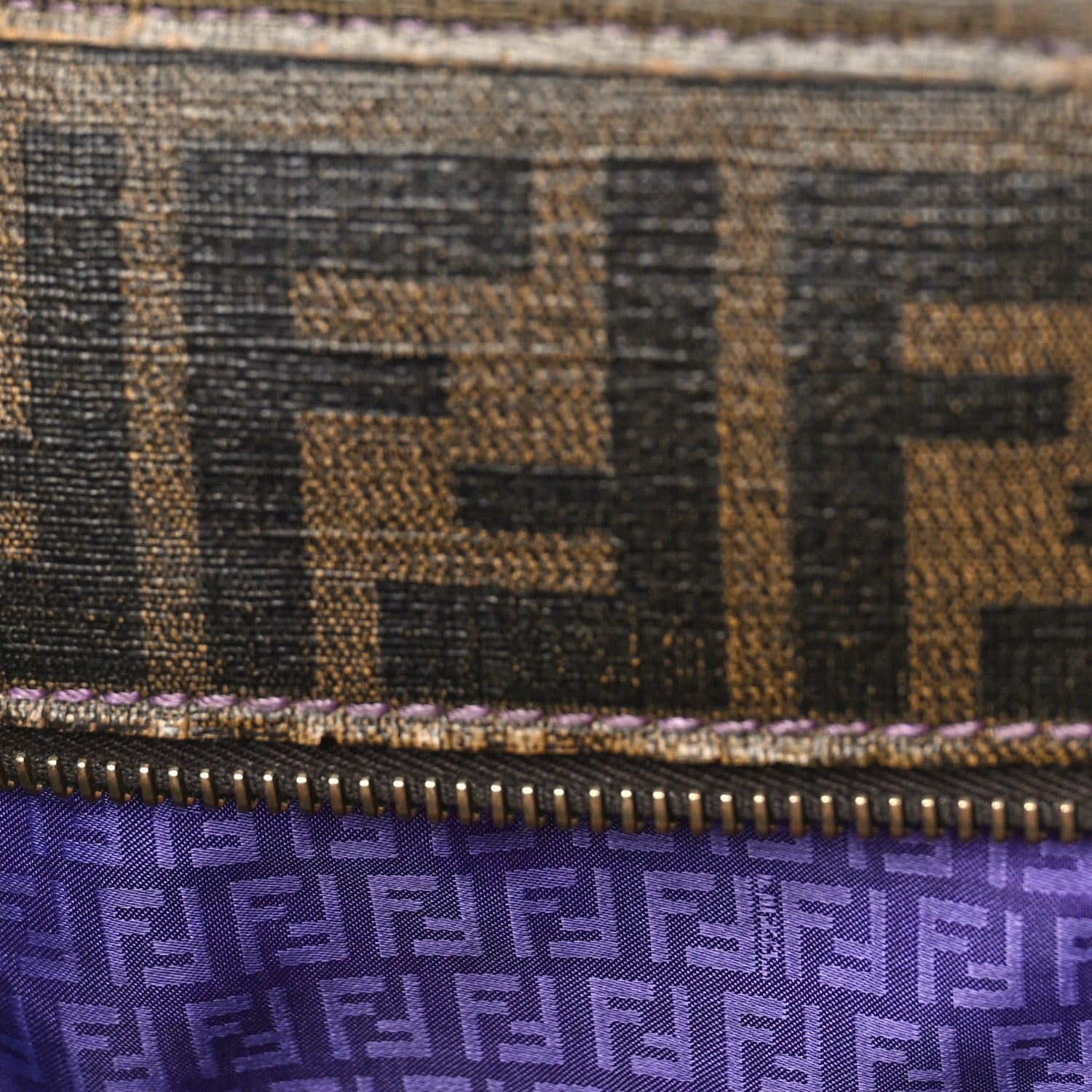 Fendi Zucca Spalmati Medium Roll Tote Tobacco Viola 10 of 10