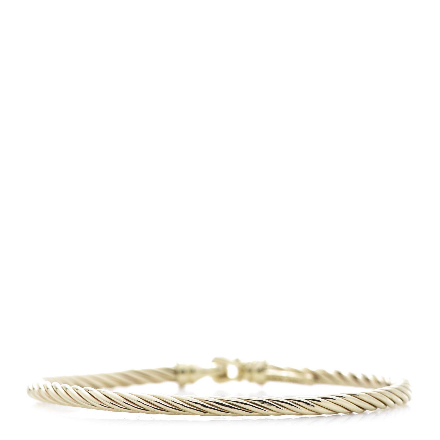 David Yurman 18K Yellow Gold 3mm Kids Cable Buckle Bracelet 3 of 4