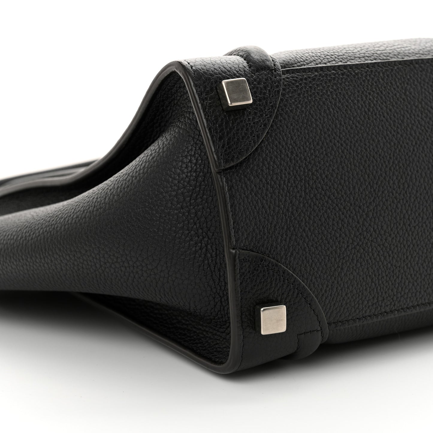 Drummed Calfskin Micro Luggage Black