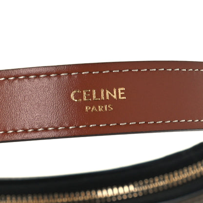 Celine Canvas Calfskin Camouflage Ava Logo Triomphe Shoulder Bag Khaki 8 of 11