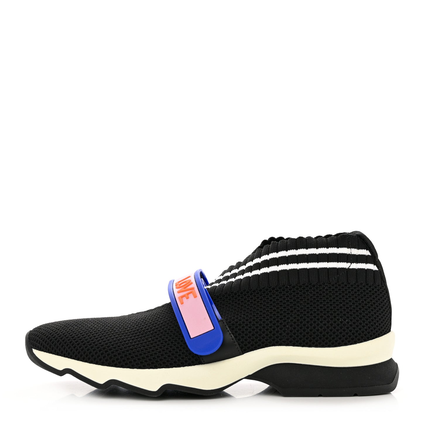 Stretch Yarn Stiff Band Rockoko Sneakers 37 Black