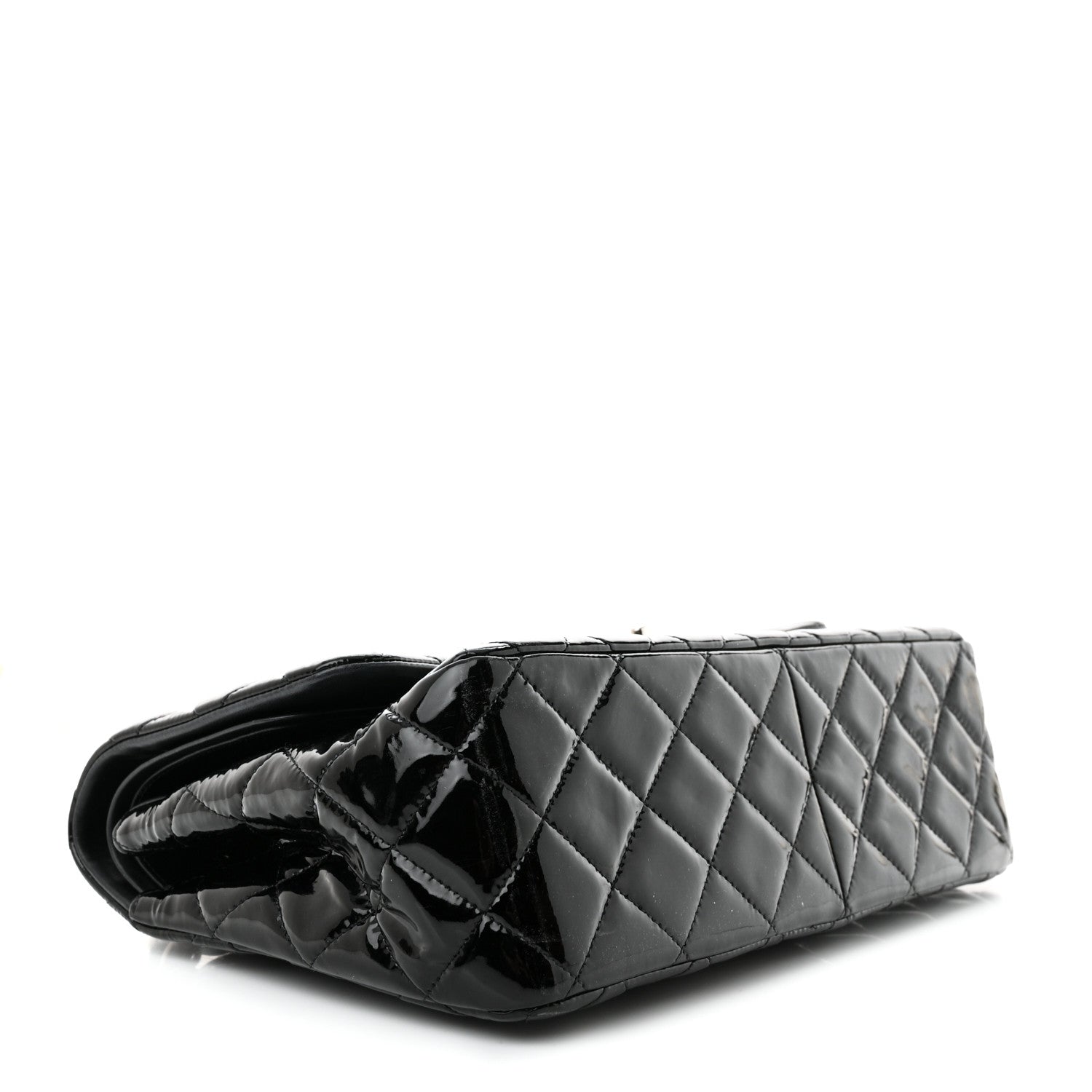 Chanel Patent Quilted Jumbo Double Flap Black 4 of 15