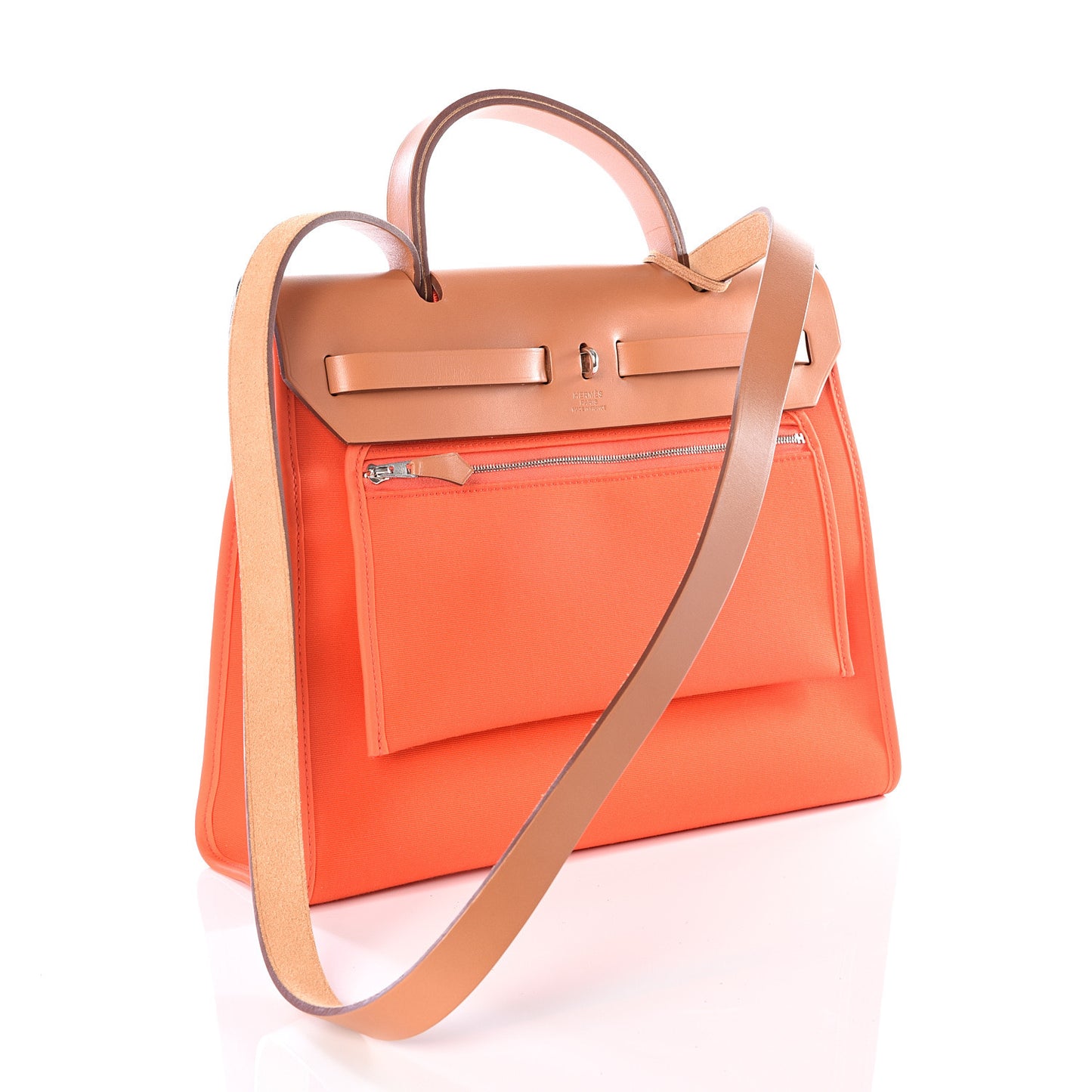 Vache Hunter Toile Herbag Zip 31 PM Capucine Fauve