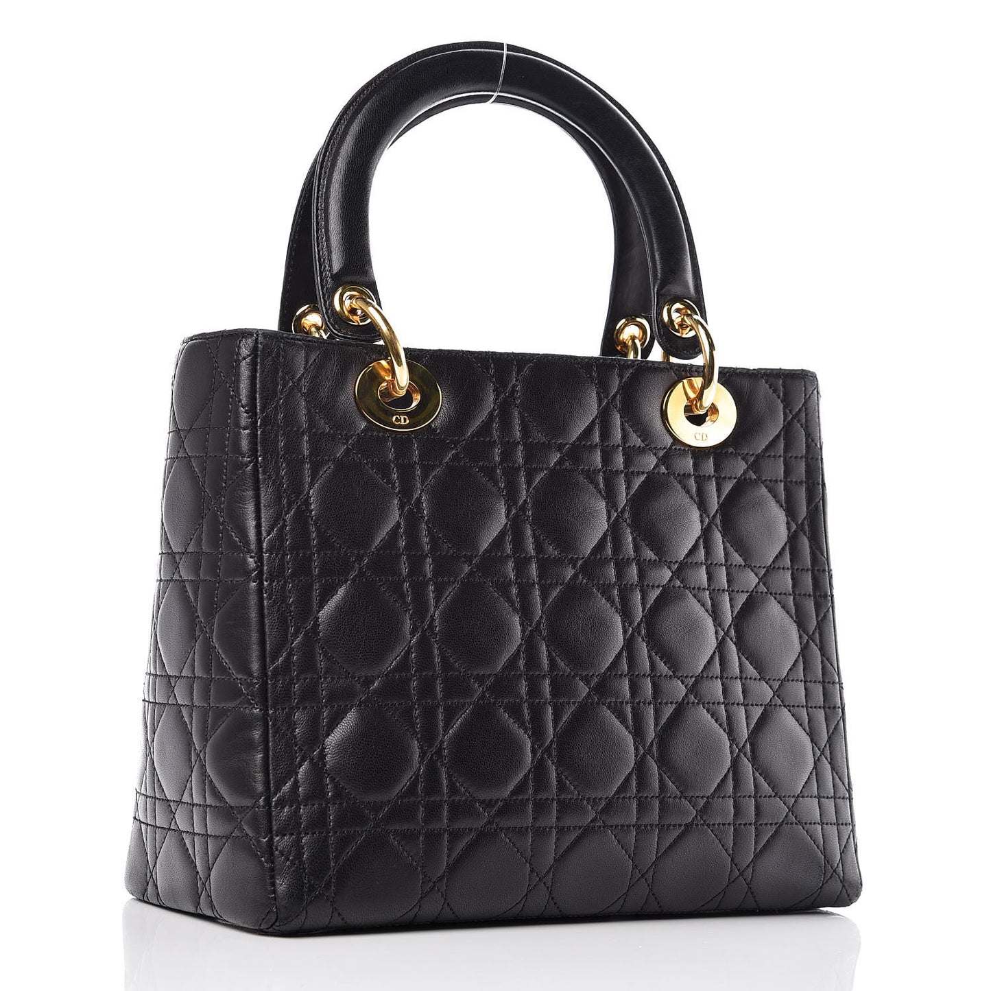 Lambskin Cannage Medium Lady Dior Black