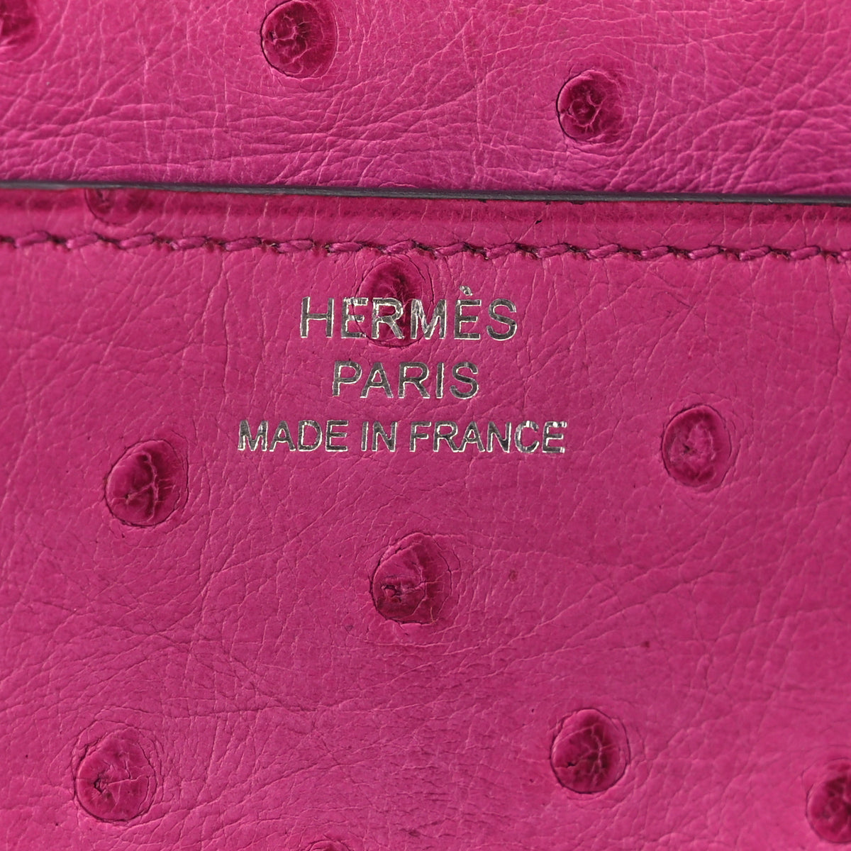 Ostrich Constance Long Wallet Rose Poupre