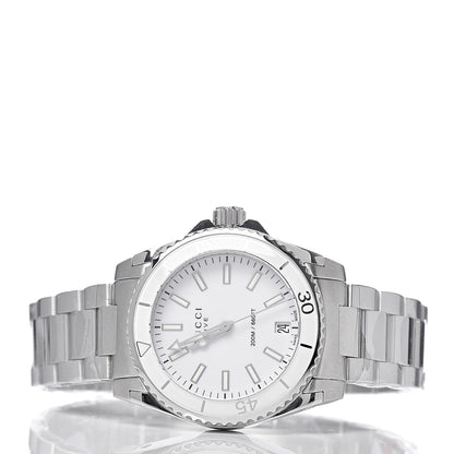 Gucci Stainless Steel 32mm Dive Quartz Watch White 3 of 8