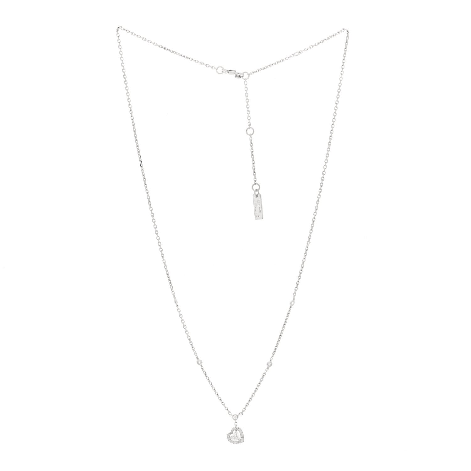 Messika 18K White Gold Diamond .15ct Joy Necklace 3 of 5