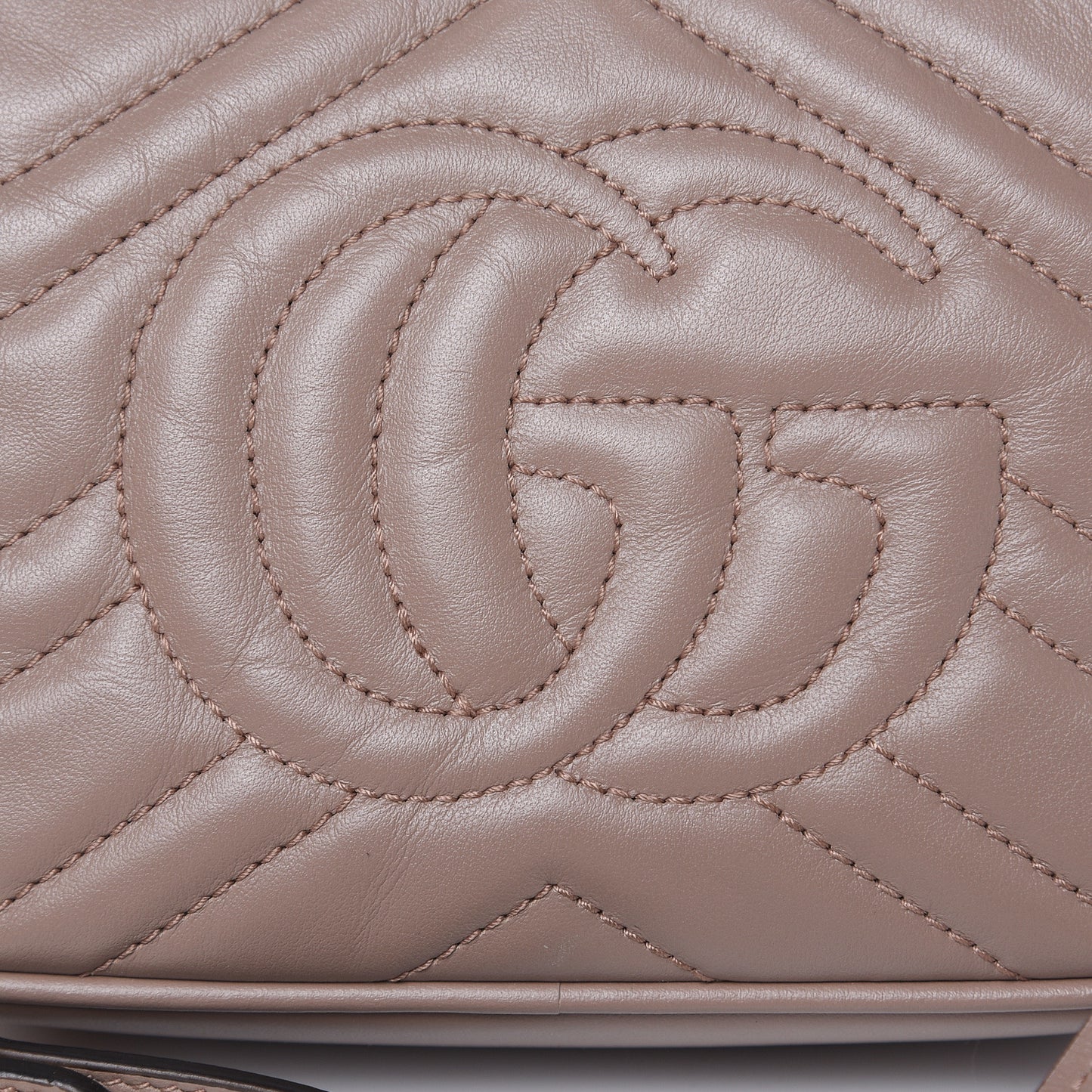 Calfskin Matelasse Mini GG Marmont Chain Shoulder Bag Porcelain Rose