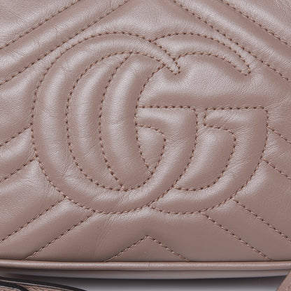 Gucci Calfskin Matelasse Mini GG Marmont Chain Shoulder Bag Porcelain Rose 10 of 10