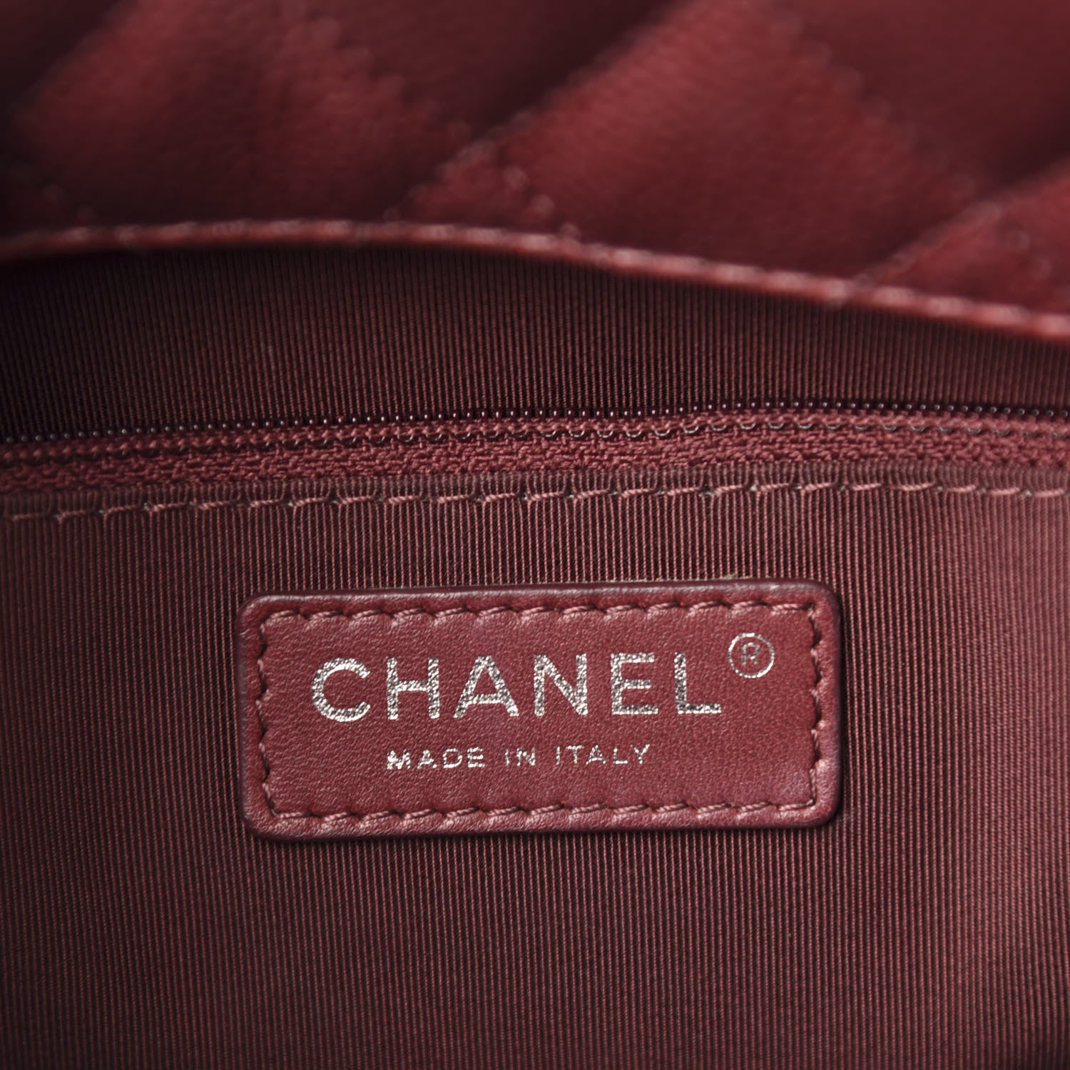 Chanel Caviar Quilted City Shopping Tote Dark Red 8 of 14