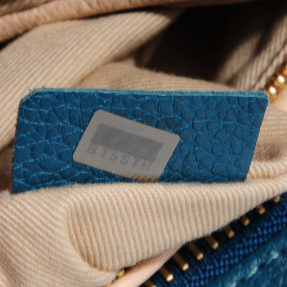 Chloe Calfskin Medium Military Paraty Peacock Blue 9 of 13
