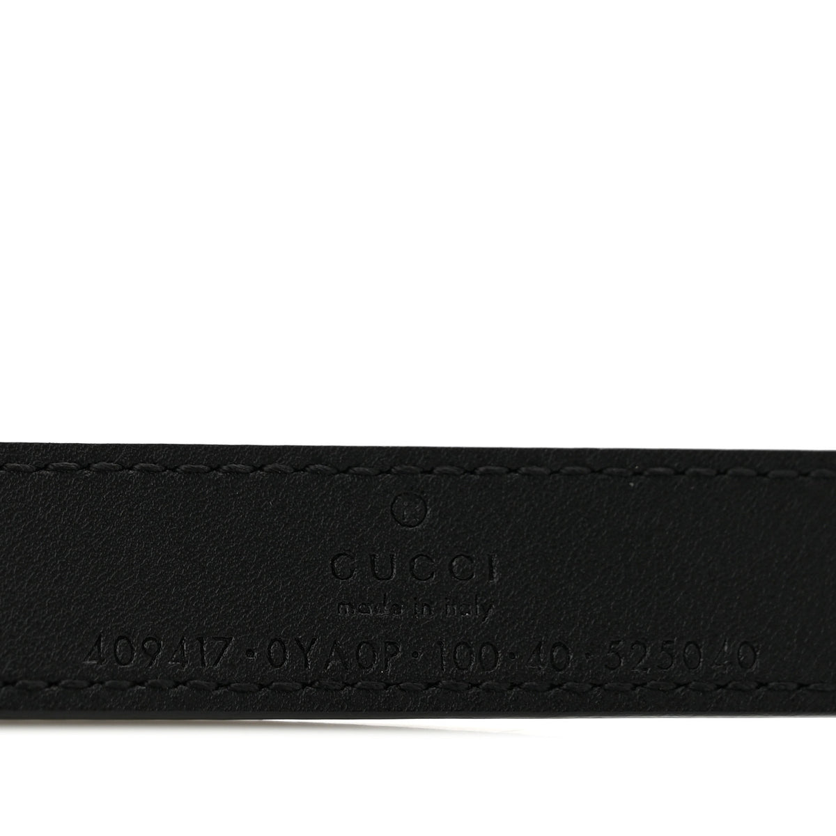 Plutone Calfskin Palladium Double G 20mm Belt 100 40 Black