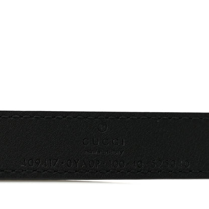 Gucci Plutone Calfskin Palladium Double G 20mm Belt 100 40 Black 6 of 10
