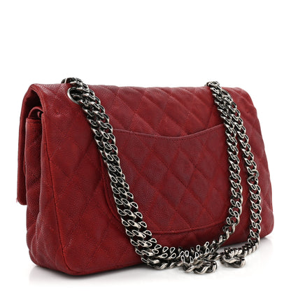 Chanel Washed Caviar Quilted 2.55 Reissue 225 Bijoux Chain Flap Red 3 of 19