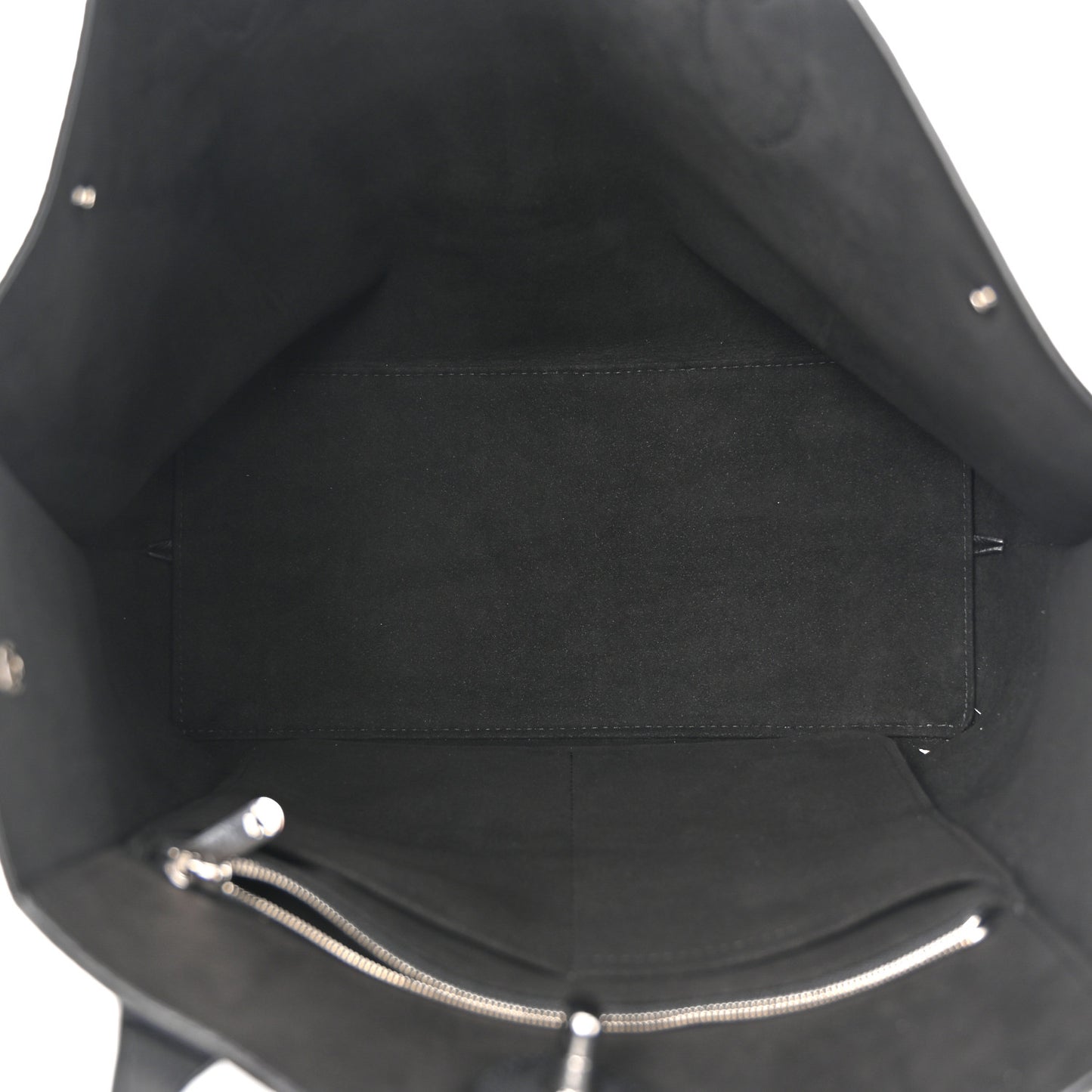 Calfskin Lockme Go Tote Black