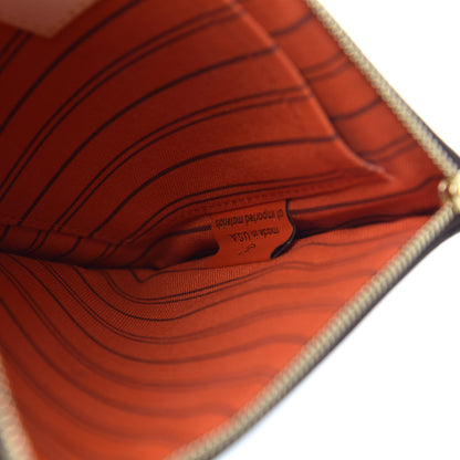 Louis Vuitton Monogram Neverfull MM GM Pochette Piment 7 of 9