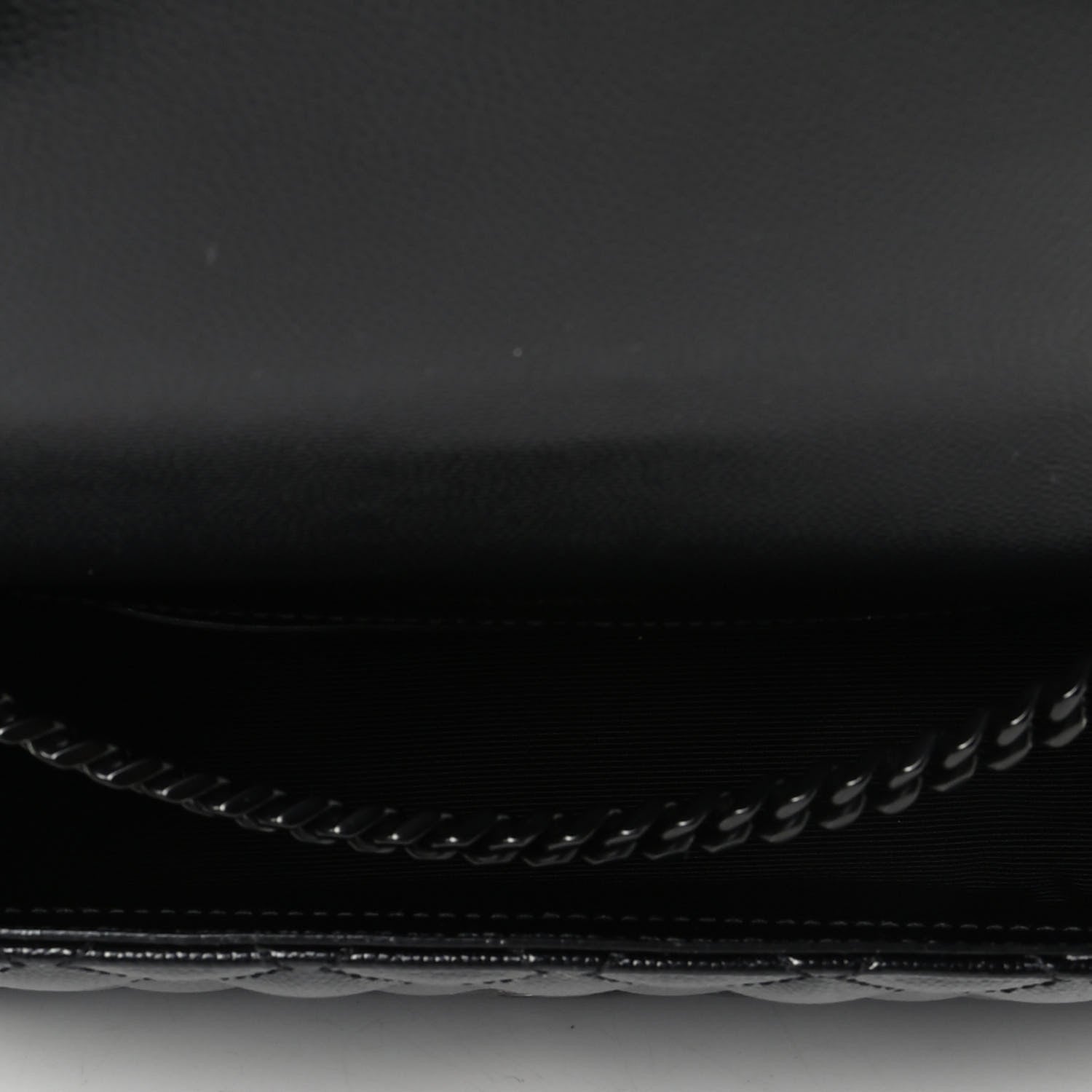 Saint Laurent Grain De Poudre Textured Mixed Matelasse Triquilt Small Monogram Satchel Black 4 of 7