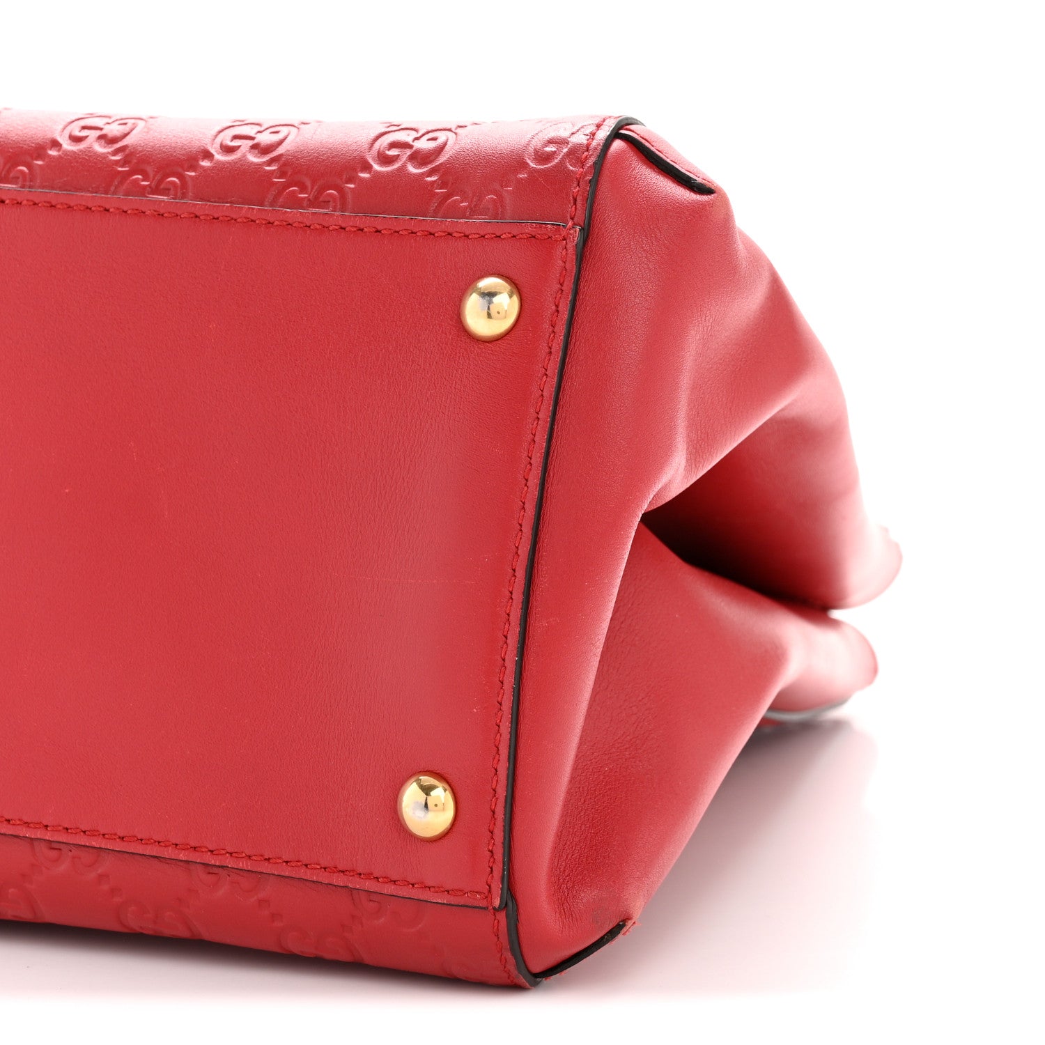 Gucci Soft Guccissima Signature Top Handle Tote Bag Red 10 of 15