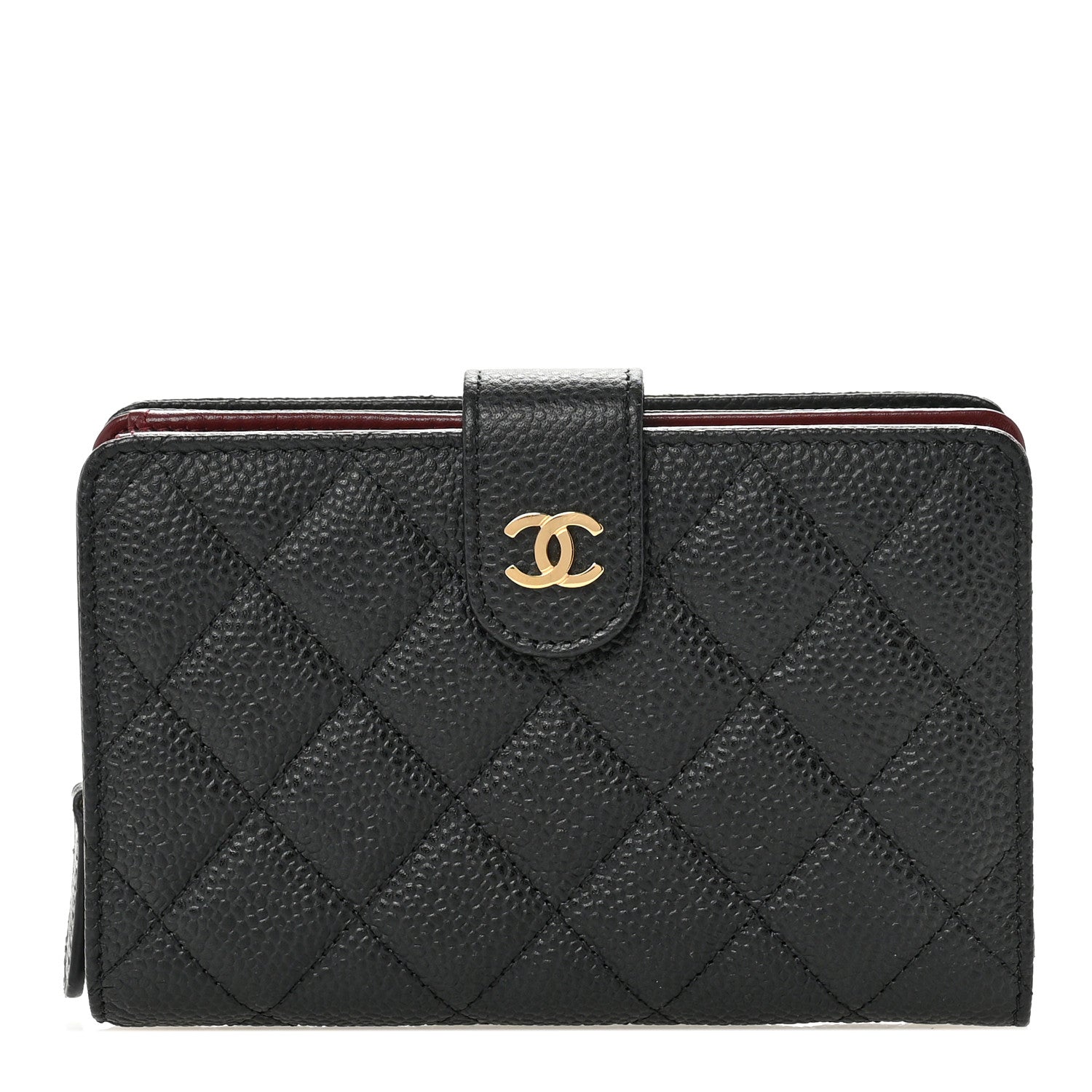 Chanel Caviar Quilted Zipped Pocket Wallet Black 1 of 8