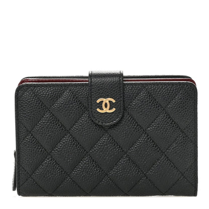 Chanel Caviar Quilted Zipped Pocket Wallet Black 1 of 8