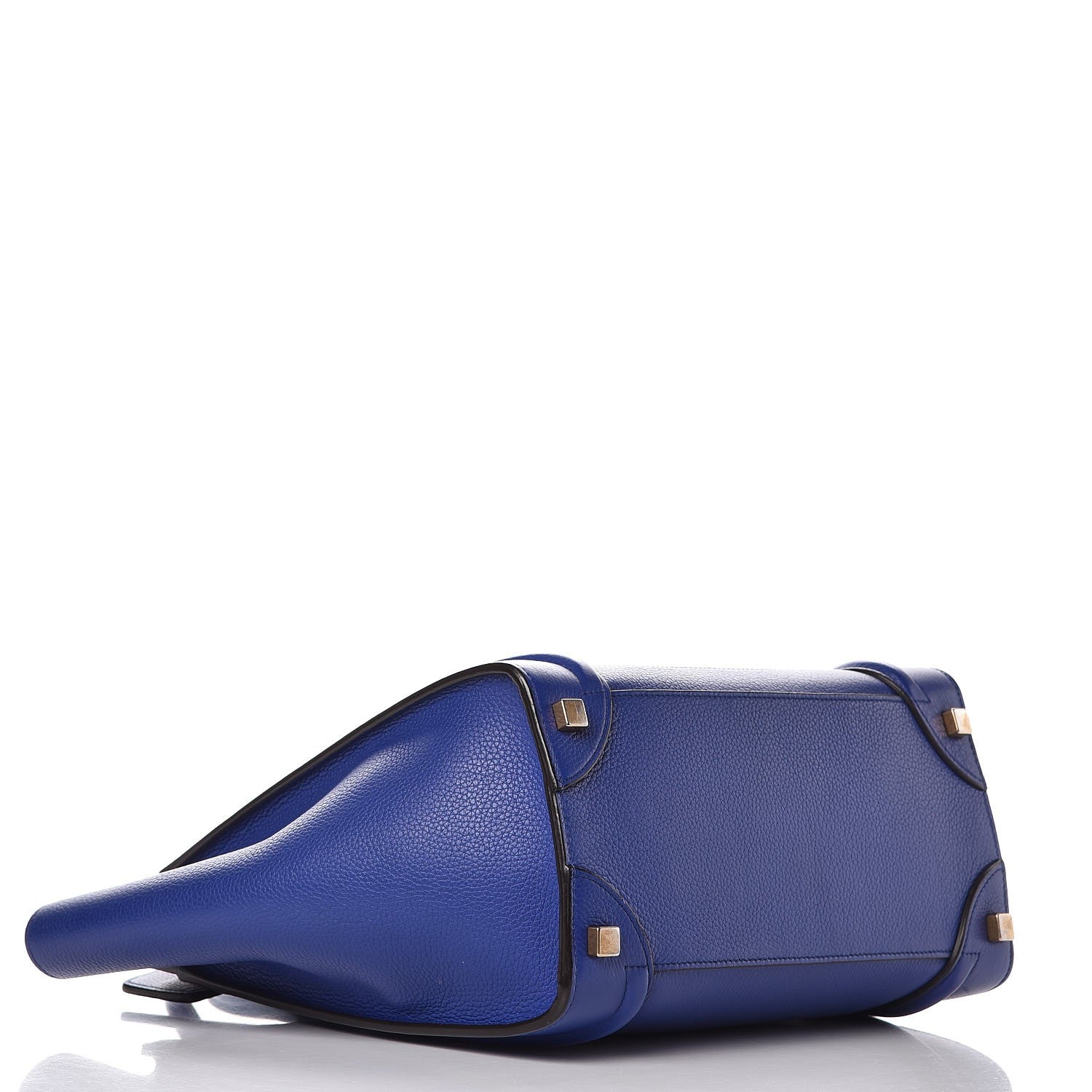 Celine Drummed Calfskin Micro Luggage Indigo 4 of 13
