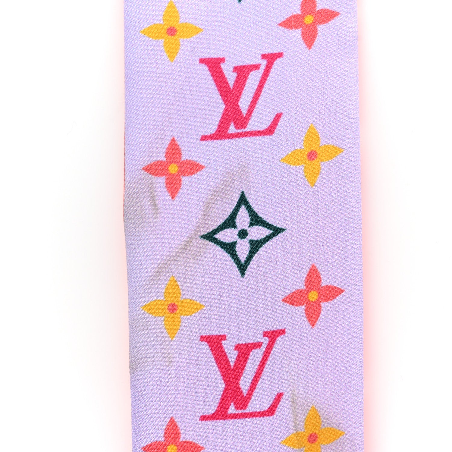 Louis Vuitton Silk Monogram Flowers Forever Bandeau Red 5 of 10