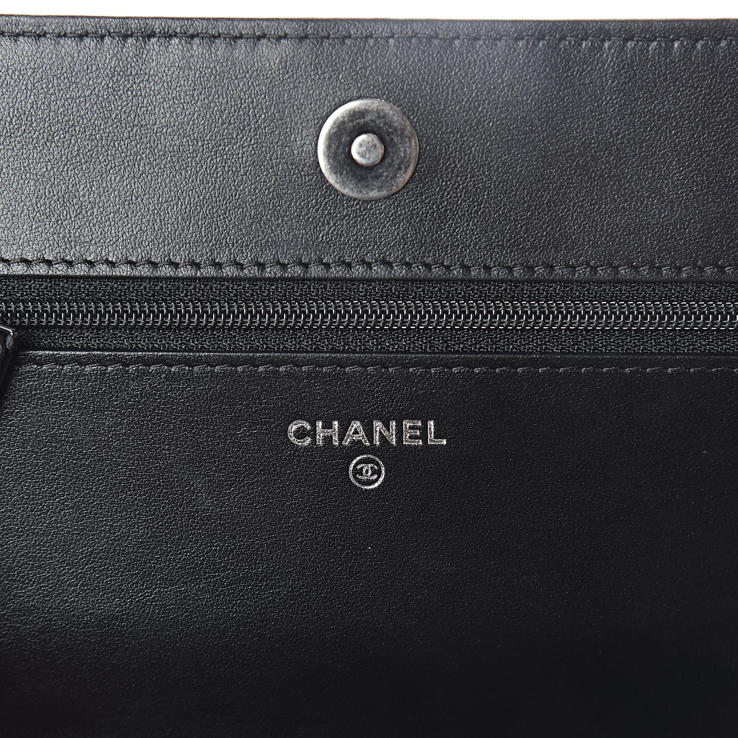 Chanel Caviar Quilted Boy Wallet On Chain WOC Black 6 of 11