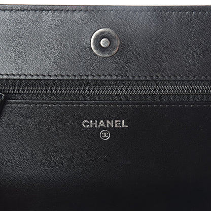 Chanel Caviar Quilted Boy Wallet On Chain WOC Black 6 of 11