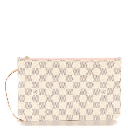 Louis Vuitton Damier Azur Neverfull MM GM Pochette Rose Ballerine 1 of 7